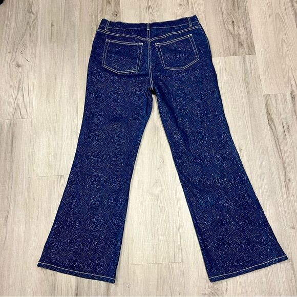 Girlfriends LA vintage y2k deadstock bootcut sparkly jeans NWOT Sz 15 stretchy - Picture 4 of 14